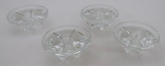 LEERDAM GLAS 4 CANDLE HOLDERS IN BOX